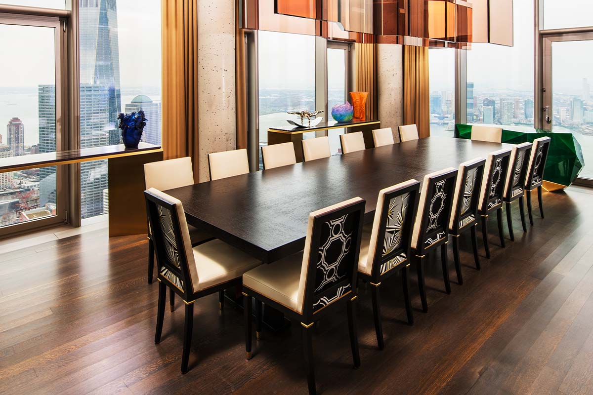 An office conference room built by our office renovation contractors in NYC.