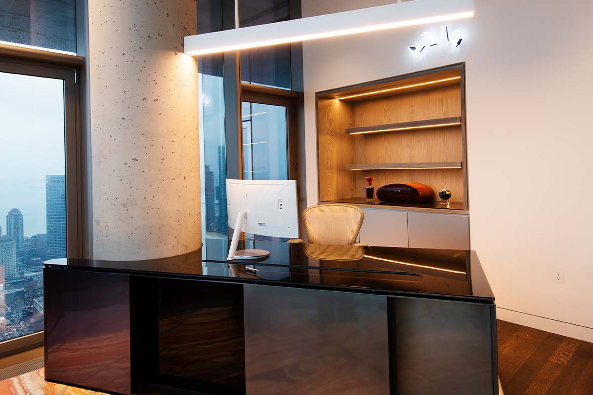 An office built by our high-end contractors in Queens.