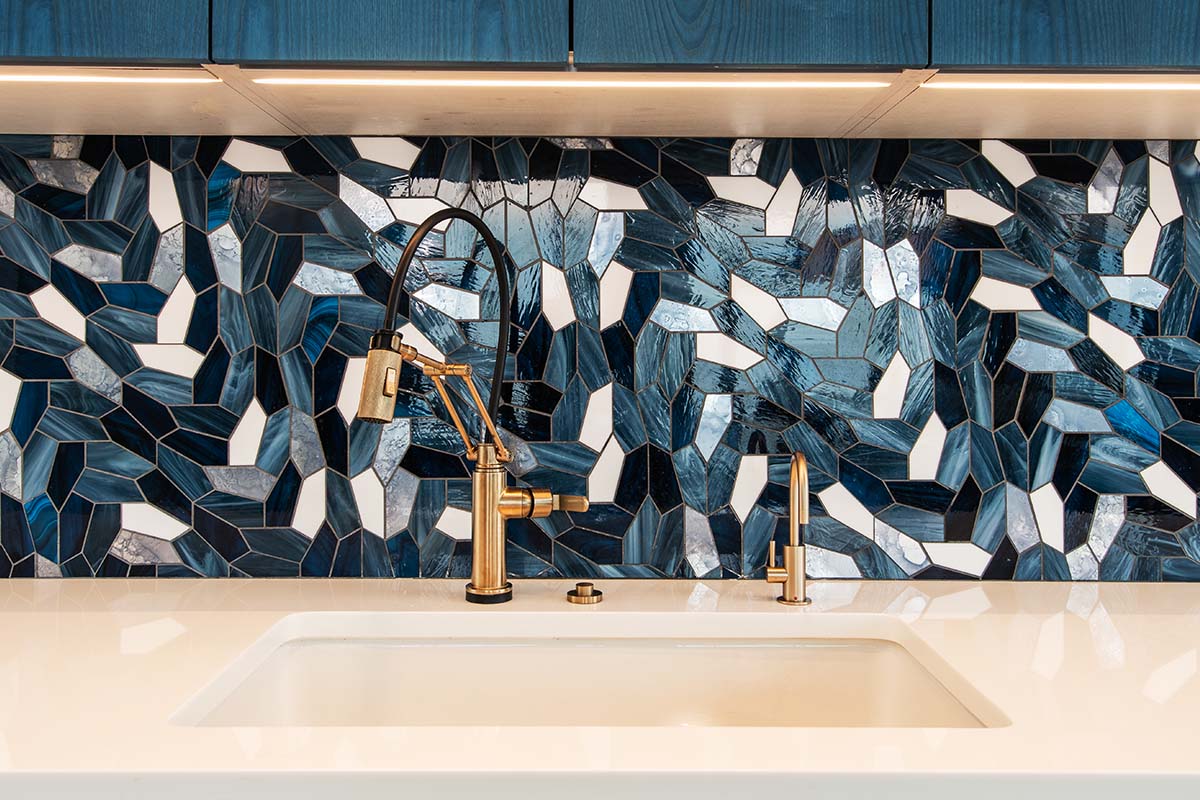 A kitchen sink built by our high-end contractors in Queens.